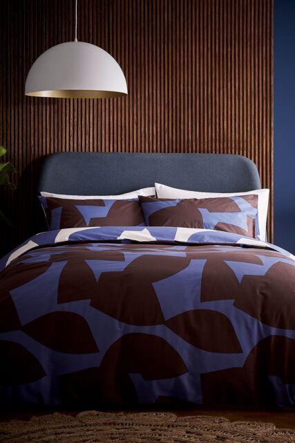 Helena Springfield 'Alva' Cotton Duvet Cover Set in Blue - Size: Super King - image 1