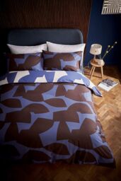 Helena Springfield 'Alva' Cotton Duvet Cover Set in Blue - Size: Super King - thumbnail 4