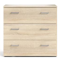 Wyld Haus Berlin 3 Drawer Chest Light Oak Effect in Natural - thumbnail 3