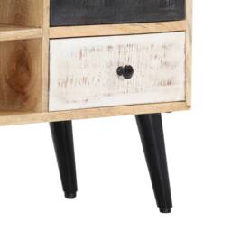 Berkfield Home TV Cabinet 115x30x47 cm Solid Mango Wood in Brown - Size: 115 x 30 x 47 cm - thumbnail 7