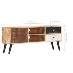 Berkfield Home TV Cabinet 115x30x47 cm Solid Mango Wood in Brown - Size: 115 x 30 x 47 cm - thumbnail 9