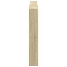 Berkfield Home Headboard Cabinet with LED Sonoma Oak 220x17x102 cm in Light Oak - Size: 220 x 17 x 102 cm - thumbnail 7