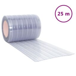 Berkfield Home Door Curtain Transparent 300 mmx2.6 mm 25 m PVC - thumbnail 2