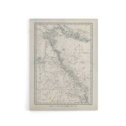 "Artery8 Great Barrier Reef Area Chart Map Kent Canvas Wall Art Print in White - Size: W12"" x H16""" - thumbnail 1