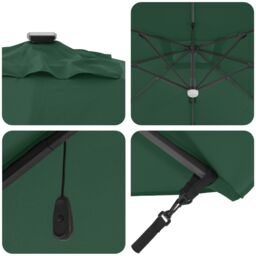 Berkfield Home Green Cantilever Umbrella Green Polyester, Metal Large - thumbnail 8