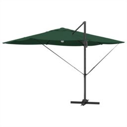 Berkfield Home Green Cantilever Umbrella Green Polyester, Metal Large - thumbnail 7