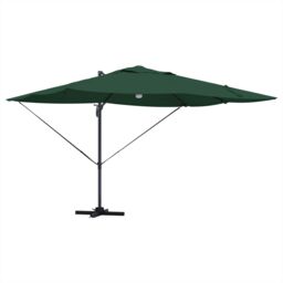 Berkfield Home Green Cantilever Umbrella Green Polyester, Metal Large - thumbnail 2