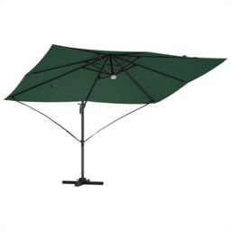 Berkfield Home Green Cantilever Umbrella Green Polyester, Metal Large - thumbnail 4