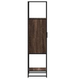 Berkfield Home Highboard Brown Oak 35.5x35x139 cm Engineered Wood & Metal - thumbnail 6