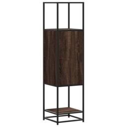Berkfield Home Highboard Brown Oak 35.5x35x139 cm Engineered Wood & Metal - thumbnail 2