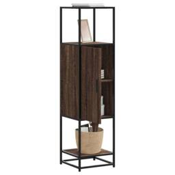 Berkfield Home Highboard Brown Oak 35.5x35x139 cm Engineered Wood & Metal