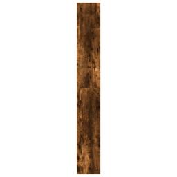 Berkfield Home Bookcase Smoked Oak 80x24x176 cm Engineered Wood in Brown - Size: 80 x 24 x 176 cm - thumbnail 5