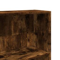 Berkfield Home Bookcase Smoked Oak 80x24x176 cm Engineered Wood in Brown - Size: 80 x 24 x 176 cm - thumbnail 7