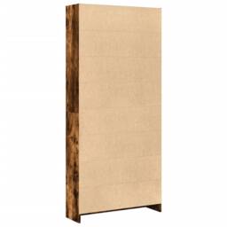 Berkfield Home Bookcase Smoked Oak 80x24x176 cm Engineered Wood in Brown - Size: 80 x 24 x 176 cm - thumbnail 6