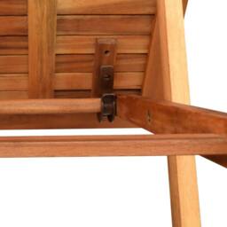 Berkfield Home Sun Lounger with Table Solid Acacia Wood in Brown - thumbnail 7