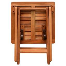 Berkfield Home Sun Lounger with Table Solid Acacia Wood in Brown - thumbnail 9