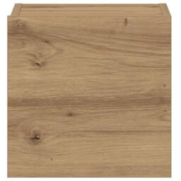 Berkfield Home Wall Mounted TV cabinets 3 pcs Artisan Oak Engineered Wood in Brown - thumbnail 9