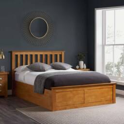 Birlea Phoenix Ottoman Storage Bed Frame in Brown - Size: King - thumbnail 1