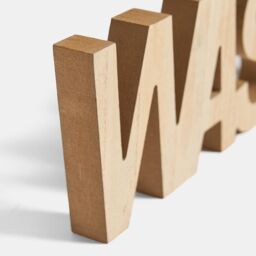 OHS Wash Sign Statue Ornaments Engineered Wood Bathroom Décor in Bronze - thumbnail 4