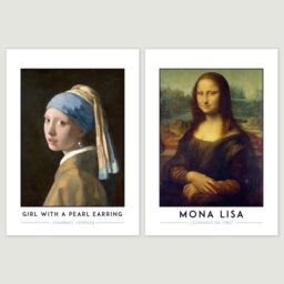 Artery8 Wall Art Print Classic Paintings Schiele Seated Woman Klimt Adele Vermeer Pearl Earring Da Vinci Mona Lisa A4 Poster Pack of 4 Wall Art - thumbnail 3