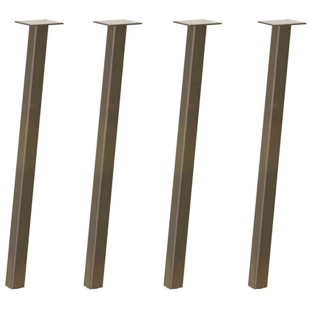 Berkfield Home Coffee Table Legs 4 pcs Natural Steel 72 cm Steel in Brown - image 1