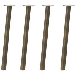 Berkfield Home Coffee Table Legs 4 pcs Natural Steel 72 cm Steel in Brown - thumbnail 1