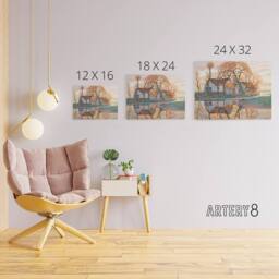 "Artery8 Piet Mondrian Farm Near Duivendrecht Canvas Wall Art Print - Size: W18"" x H24""" - thumbnail 4