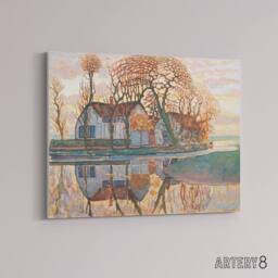 "Artery8 Piet Mondrian Farm Near Duivendrecht Canvas Wall Art Print - Size: W18"" x H24""" - thumbnail 2