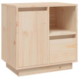 Berkfield Home Beautiful Bedside Cabinet 50x34x50 cm Solid Wood Pine in Light Tan - Size: 50 x 34 x 50 cm - thumbnail 3