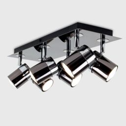 ValueLights Rosie 6 Way Black Ceiling Bar Spotlight - thumbnail 3