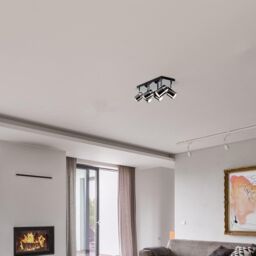ValueLights Rosie 6 Way Black Ceiling Bar Spotlight - thumbnail 5