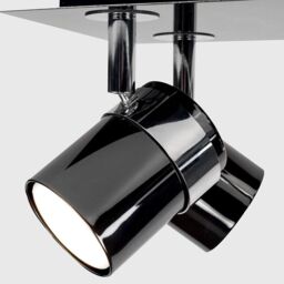 ValueLights Rosie 6 Way Black Ceiling Bar Spotlight - thumbnail 4
