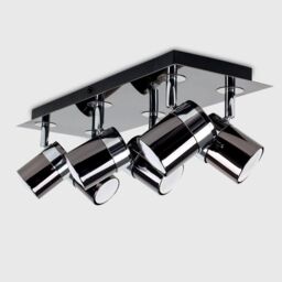 ValueLights Rosie 6 Way Black Ceiling Bar Spotlight - thumbnail 2