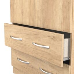 Ready Assembled 2 U Hampshire 2 Door 2 Drawer Wardrobe (Ready Assembled) in Light Brown - thumbnail 7