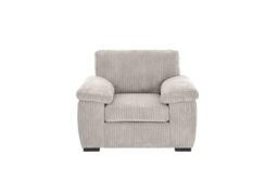 LUXURY LIFE Collingdale Jumbo Cord Fabric 1 Seater Sofa in Cream - thumbnail 1