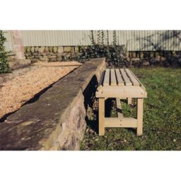 Churnet Valley Garden Furniture Ltd Churnet Backless Garden Bench - Timber - Fully Assembled in Brown - thumbnail 4