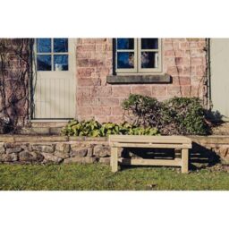 Churnet Valley Garden Furniture Ltd Churnet Backless Garden Bench - Timber - Fully Assembled in Brown - thumbnail 2