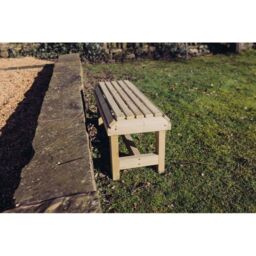 Churnet Valley Garden Furniture Ltd Churnet Backless Garden Bench - Timber - Fully Assembled in Brown - thumbnail 3
