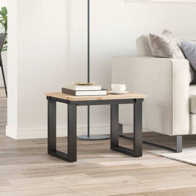 Berkfield Home Table Top 50x50x1.7 cm Square Solid Wood Pine in Light Oak - image 1