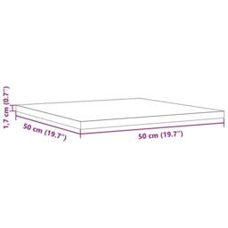 Berkfield Home Table Top 50x50x1.7 cm Square Solid Wood Pine in Light Oak - thumbnail 9