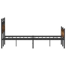 Berkfield Home Bed Frame Frame Smoked Oak 120x190 cm Small Double Wood in Brown - thumbnail 7