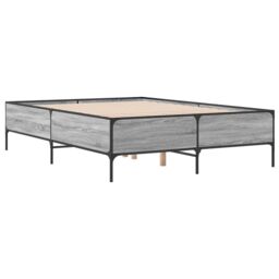 Berkfield Home Bed Frame without Mattress Grey Sonoma 135x190 cm Double - thumbnail 6