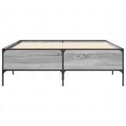 Berkfield Home Bed Frame without Mattress Grey Sonoma 135x190 cm Double - thumbnail 4