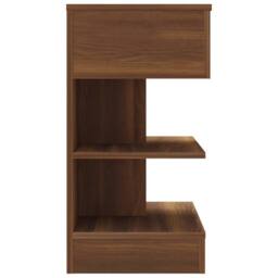 Berkfield Home Decorative Bedside Cabinet Brown Oak 40x35x65 cm Engineered Wood - Size: 40 x 35 x 65 cm - thumbnail 4