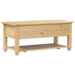 Berkfield Home Coffee Table with Drawers Corona 100x48x45 cm Solid Wood Pine in Brown - Size: 100 x 48 x 45 cm - thumbnail 6