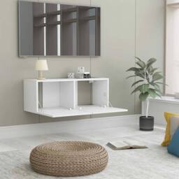 Berkfield Home TV Cabinet White 80x30x30 cm Engineered Wood - Size: 80 x 30 x 30 cm - thumbnail 4