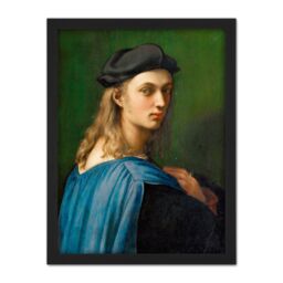 "Artery8 Wall Art Print Raphael Bindo Altoviti Large Framed Wall Décor Art in Brown - Size: W18"" x H24""" - thumbnail 1