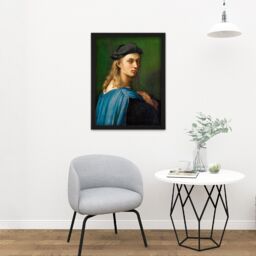 "Artery8 Wall Art Print Raphael Bindo Altoviti Large Framed Wall Décor Art in Brown - Size: W18"" x H24""" - thumbnail 2