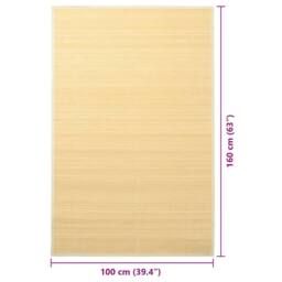 Berkfield Home Rug Bamboo 100x160 cm Natural - Size: 100 cm diameter - thumbnail 7