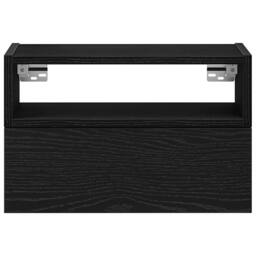 Berkfield Home Durable Wall-mounted Bedside Cabinets 2 pcs Black 45x26x28.5 cm - thumbnail 4